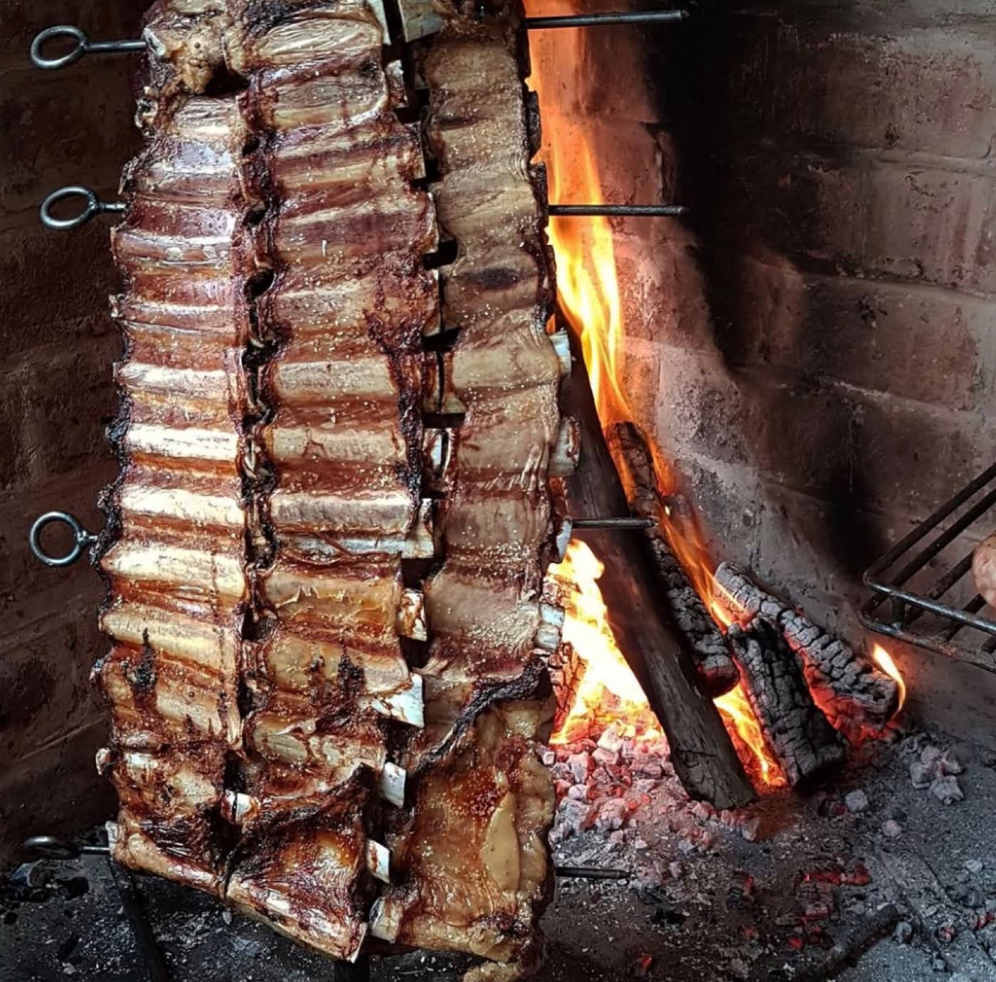Asado a la estaca